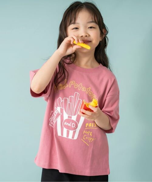 and D.petitmain / アンドディー. プティマイン Tシャツ | 【綿100%】【365D.】ジャンキーまんぷくワイド半T | 詳細8