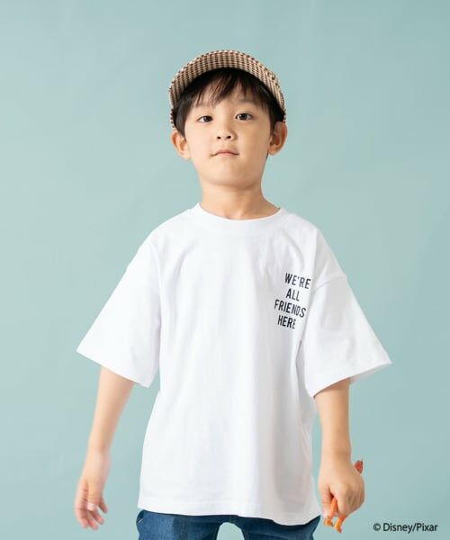 and D.petitmain / アンドディー. プティマイン Tシャツ | 【トイ・ストーリー】バックプリントワイド半T（白）