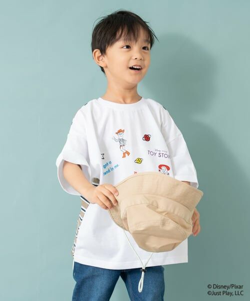 and D.petitmain / アンドディー. プティマイン Tシャツ | 【トイ・ストーリー】バックボーダー半T（白）