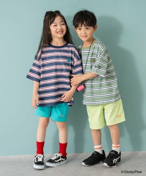 and D.petitmain / アンドディー. プティマイン Tシャツ | 【モンスターズ・インク】マルチボーダービッグ半T | 詳細1