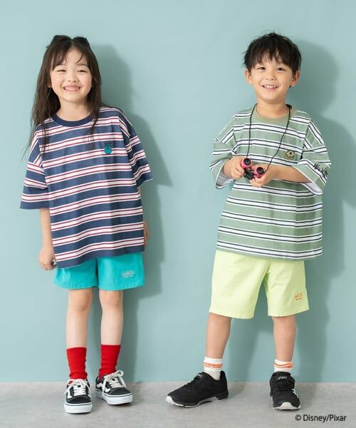 and D.petitmain / アンドディー. プティマイン Tシャツ | 【モンスターズ・インク】マルチボーダービッグ半T | 詳細2