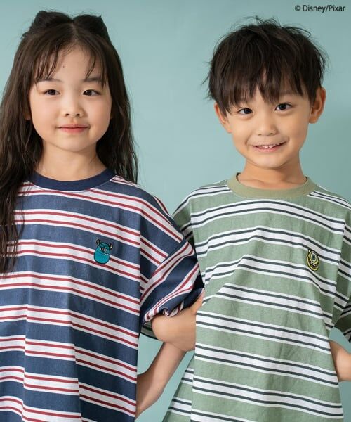 and D.petitmain / アンドディー. プティマイン Tシャツ | 【モンスターズ・インク】マルチボーダービッグ半T | 詳細3