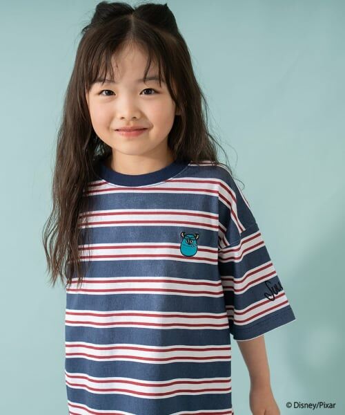 and D.petitmain / アンドディー. プティマイン Tシャツ | 【モンスターズ・インク】マルチボーダービッグ半T | 詳細8