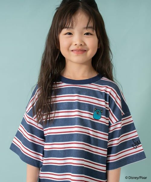 and D.petitmain / アンドディー. プティマイン Tシャツ | 【モンスターズ・インク】マルチボーダービッグ半T | 詳細9