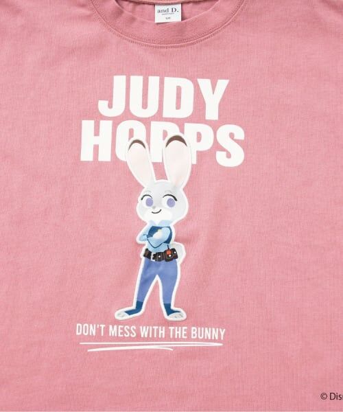 and D.petitmain / アンドディー. プティマイン Tシャツ | 【ズートピア】ワッペン刺しゅうビッグ半T | 詳細10