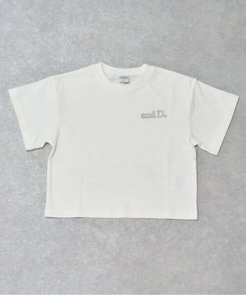 and D.petitmain / アンドディー. プティマイン Tシャツ | 【綿100%】バックメッセージロゴ半袖T（白）