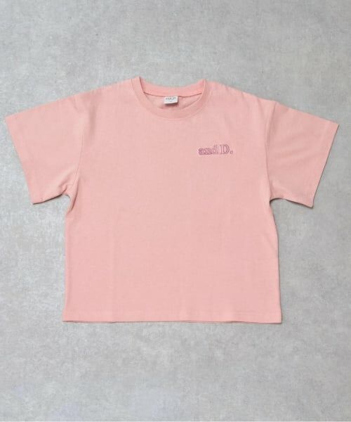 and D.petitmain / アンドディー. プティマイン Tシャツ | 【綿100%】バックメッセージロゴ半袖T（ライト ピンク）