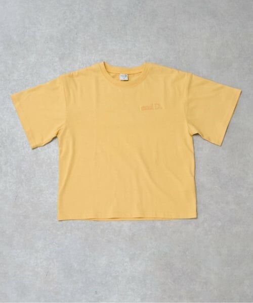 and D.petitmain / アンドディー. プティマイン Tシャツ | 【綿100%】バックメッセージロゴ半袖T（黄）