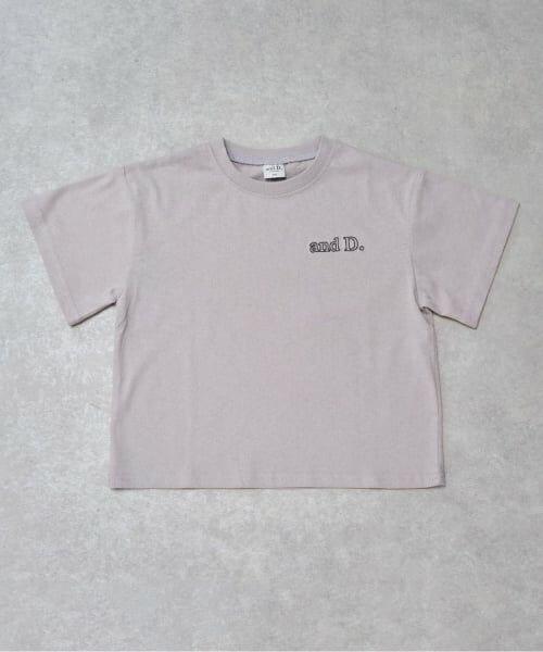 and D.petitmain / アンドディー. プティマイン Tシャツ | 【綿100%】バックメッセージロゴ半袖T（シルバー グレー）