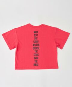 and D.petitmain / アンドディー. プティマイン Tシャツ | 【綿100%】メッセージバック縦ロゴ半袖T