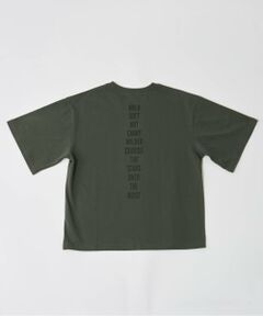 and D.petitmain / アンドディー. プティマイン Tシャツ | 【綿100%】メッセージバック縦ロゴ半袖T