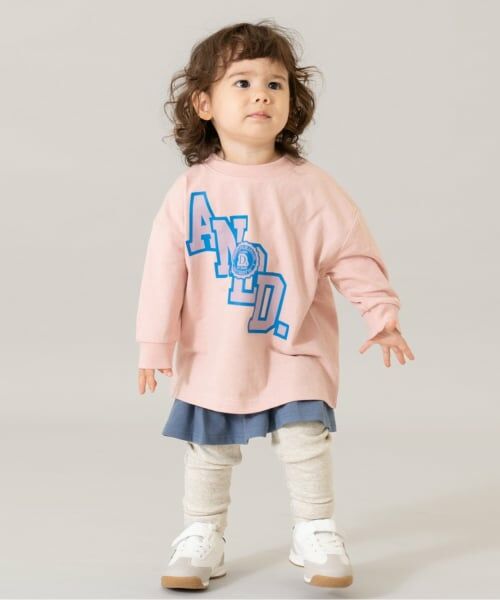 and D.petitmain / アンドディー. プティマイン Tシャツ | 【USAコットン】ANDロゴカレッジワイドロンT | 詳細2