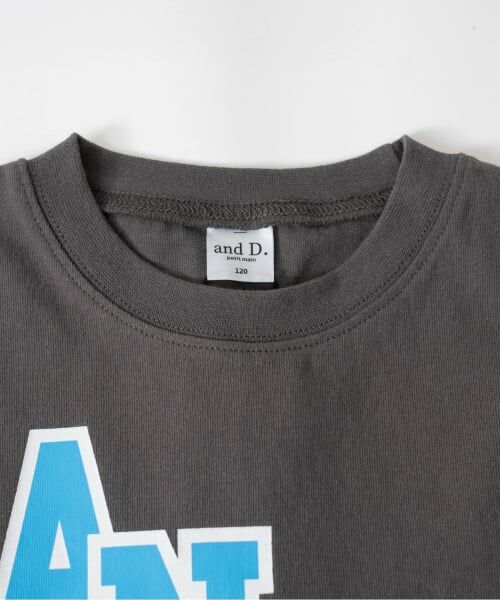 and D.petitmain / アンドディー. プティマイン Tシャツ | 【USAコットン】ANDロゴカレッジワイドロンT | 詳細4