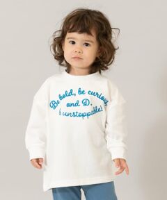 and D.petitmain / アンドディー. プティマイン Tシャツ | 【USAコットン】チェーンステッチロゴワイドロンT