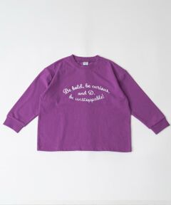 and D.petitmain / アンドディー. プティマイン Tシャツ | 【USAコットン】チェーンステッチロゴワイドロンT