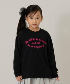 and D.petitmain / アンドディー. プティマイン Tシャツ | 【USAコットン】チェーンステッチロゴワイドロンT