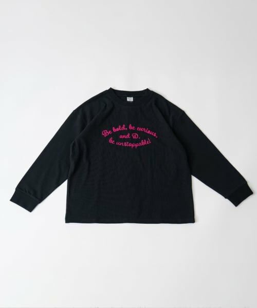 and D.petitmain / アンドディー. プティマイン Tシャツ | 【USAコットン】チェーンステッチロゴワイドロンT | 詳細16