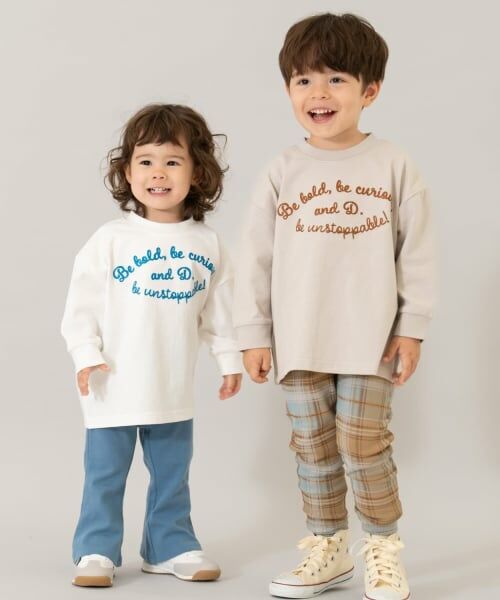 and D.petitmain / アンドディー. プティマイン Tシャツ | 【USAコットン】チェーンステッチロゴワイドロンT | 詳細2