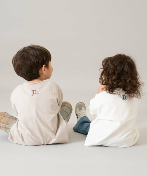 and D.petitmain / アンドディー. プティマイン Tシャツ | 【USAコットン】チェーンステッチロゴワイドロンT | 詳細3