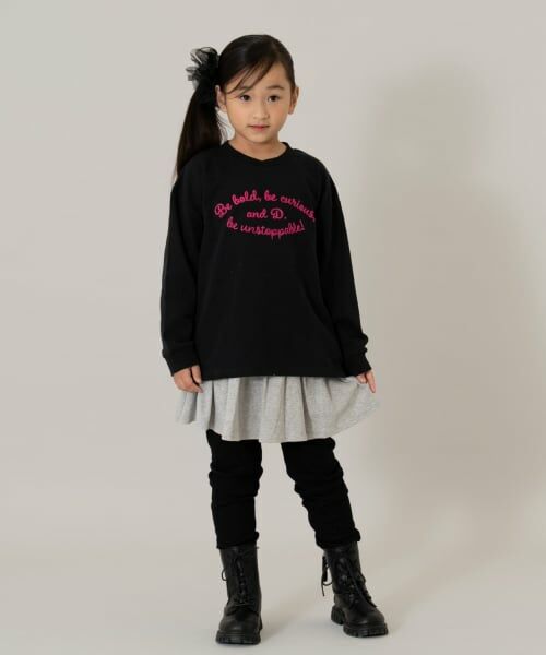 and D.petitmain / アンドディー. プティマイン Tシャツ | 【USAコットン】チェーンステッチロゴワイドロンT | 詳細5