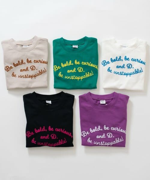 and D.petitmain / アンドディー. プティマイン Tシャツ | 【USAコットン】チェーンステッチロゴワイドロンT | 詳細7