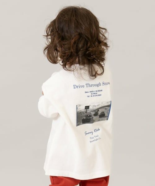 and D.petitmain / アンドディー. プティマイン Tシャツ | 【USAコットン】バックフォトワイドロンT（白）