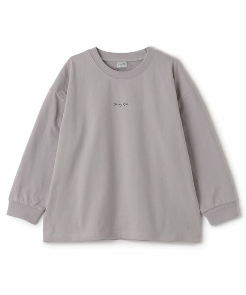 and D.petitmain / アンドディー. プティマイン Tシャツ | 【USAコットン】バックフォトワイドロンT（シルバー グレー）