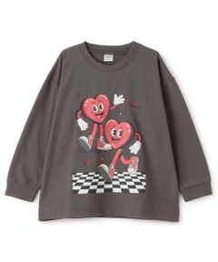 and D.petitmain / アンドディー. プティマイン Tシャツ | 【USAコットン】ハートキャラモチーフワイドロンT