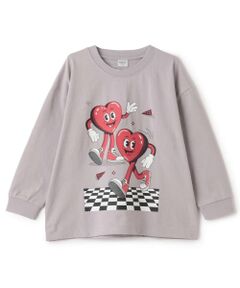 and D.petitmain / アンドディー. プティマイン Tシャツ | 【USAコットン】ハートキャラモチーフワイドロンT