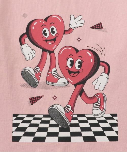 and D.petitmain / アンドディー. プティマイン Tシャツ | 【USAコットン】ハートキャラモチーフワイドロンT | 詳細3