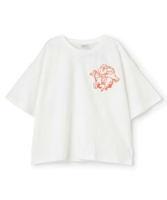 and D.petitmain / アンドディー. プティマイン Tシャツ | 【綿100%】Dジョッキープリント半袖T