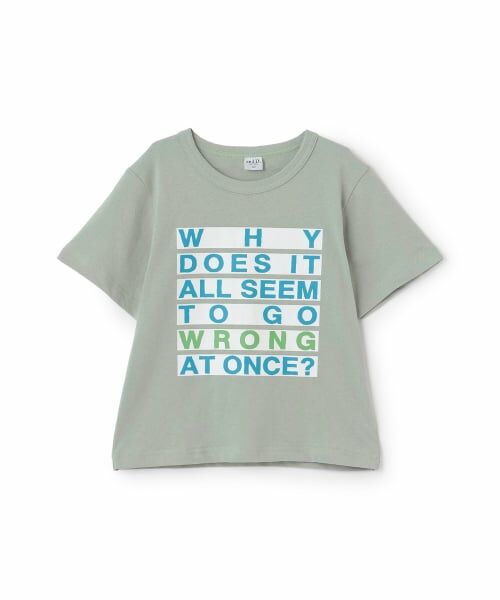 and D.petitmain / アンドディー. プティマイン Tシャツ | 【綿100%】マーカーロゴ半袖T（ライト グリーン）