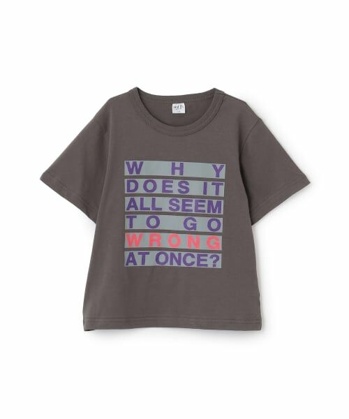 and D.petitmain / アンドディー. プティマイン Tシャツ | 【綿100%】マーカーロゴ半袖T（チャコール）