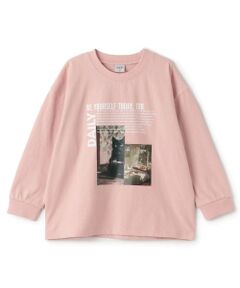 and D.petitmain / アンドディー. プティマイン Tシャツ | 【USAコットン】CATフォトプリントロンT
