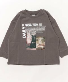 and D.petitmain / アンドディー. プティマイン Tシャツ | 【USAコットン】CATフォトプリントロンT