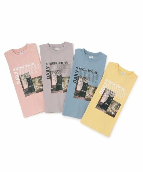 and D.petitmain / アンドディー. プティマイン Tシャツ | 【USAコットン】CATフォトプリントロンT | 詳細7