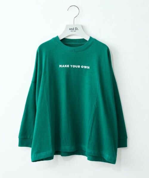 and D.petitmain / アンドディー. プティマイン Tシャツ | 【Penfield】KIDS防汚蓄光ロゴBIGロンT（グリーン）
