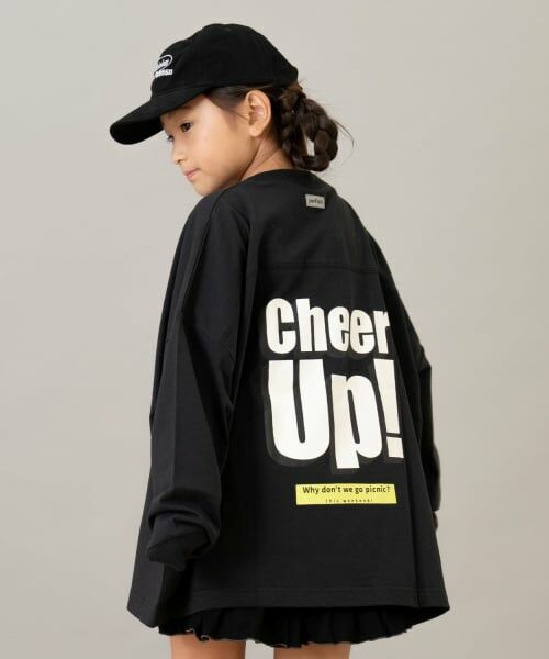 and D.petitmain / アンドディー. プティマイン Tシャツ | 【Penfield】KIDS防汚蓄光ロゴBIGロンT（黒）