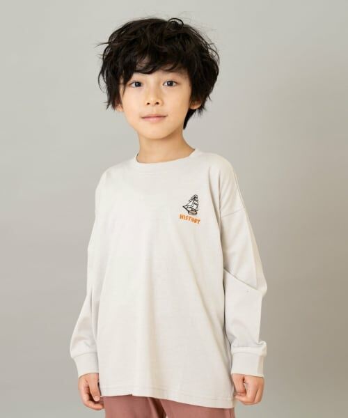 and D.petitmain / アンドディー. プティマイン Tシャツ | 【綿100】【365D.】サブジェクト刺繍ロンT | 詳細13