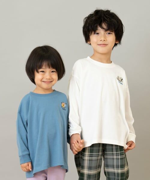 and D.petitmain / アンドディー. プティマイン Tシャツ | 【綿100】【365D.】サブジェクト刺繍ロンT | 詳細17