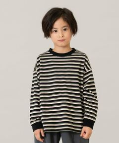 and D.petitmain / アンドディー. プティマイン Tシャツ | 【親子リンク】【綿100】【365D.】アソートボーダーワイドロンT