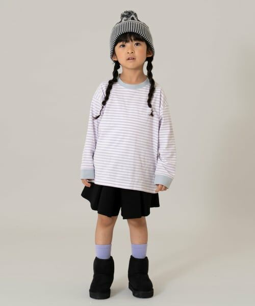 and D.petitmain / アンドディー. プティマイン Tシャツ | 【親子リンク】【綿100】【365D.】アソートボーダーワイドロンT | 詳細10