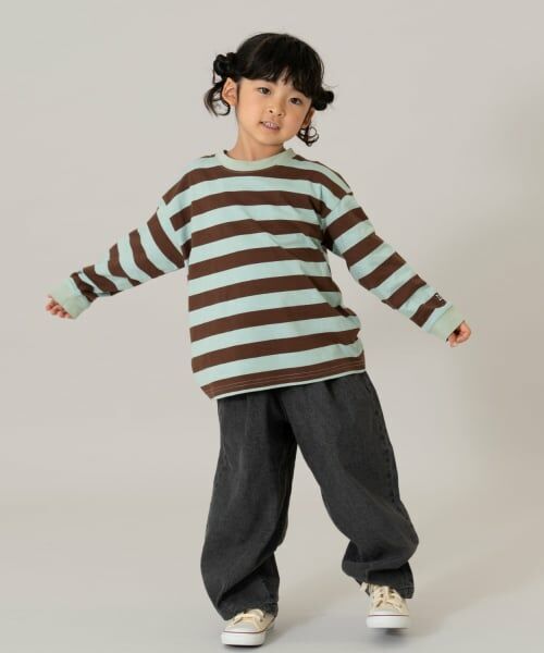 and D.petitmain / アンドディー. プティマイン Tシャツ | 【親子リンク】【綿100】【365D.】アソートボーダーワイドロンT | 詳細11