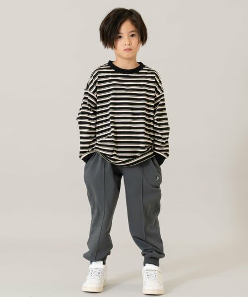 and D.petitmain / アンドディー. プティマイン Tシャツ | 【親子リンク】【綿100】【365D.】アソートボーダーワイドロンT | 詳細12