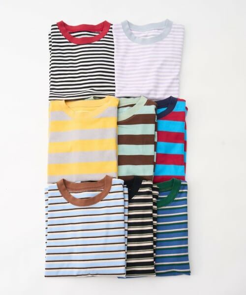 and D.petitmain / アンドディー. プティマイン Tシャツ | 【親子リンク】【綿100】【365D.】アソートボーダーワイドロンT | 詳細13
