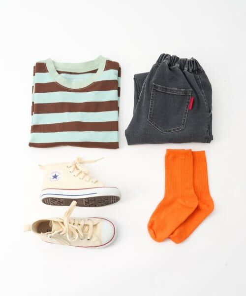 and D.petitmain / アンドディー. プティマイン Tシャツ | 【親子リンク】【綿100】【365D.】アソートボーダーワイドロンT | 詳細15