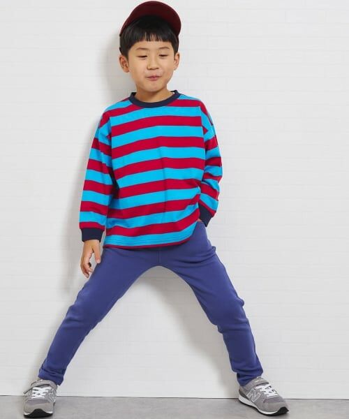 and D.petitmain / アンドディー. プティマイン Tシャツ | 【親子リンク】【綿100】【365D.】アソートボーダーワイドロンT | 詳細2