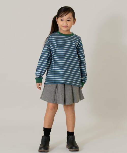 and D.petitmain / アンドディー. プティマイン Tシャツ | 【親子リンク】【綿100】【365D.】アソートボーダーワイドロンT | 詳細5