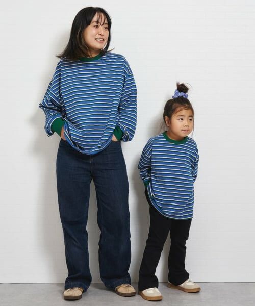 and D.petitmain / アンドディー. プティマイン Tシャツ | 【親子リンク】【綿100】【365D.】アソートボーダーワイドロンT | 詳細7
