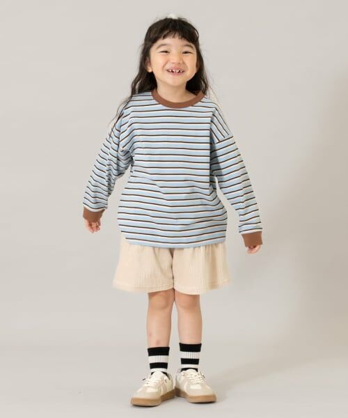 and D.petitmain / アンドディー. プティマイン Tシャツ | 【親子リンク】【綿100】【365D.】アソートボーダーワイドロンT | 詳細9